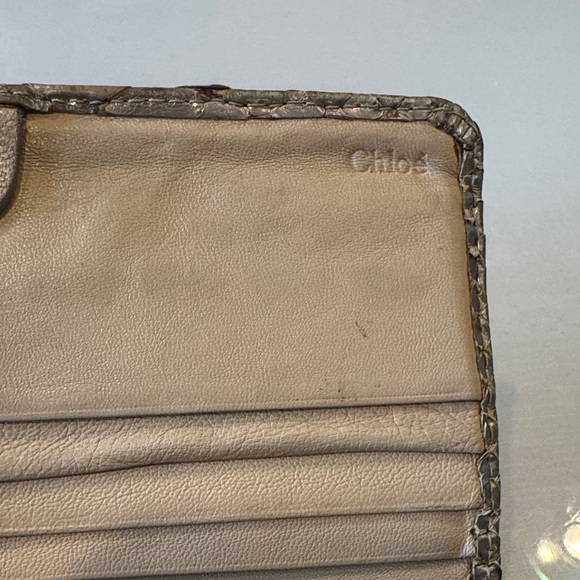 Chloe Gold Python Wallet - Picture 4 of 8